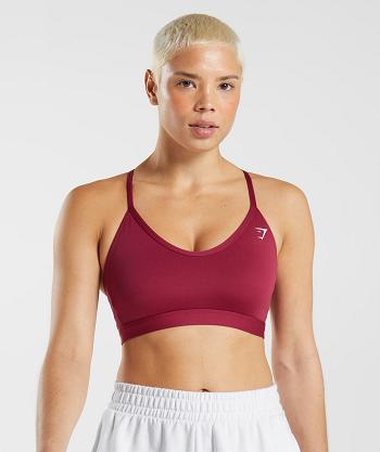 Sujetadores Deportivos Gymshark V Neck Mujer Rosas | CO 2070ILH